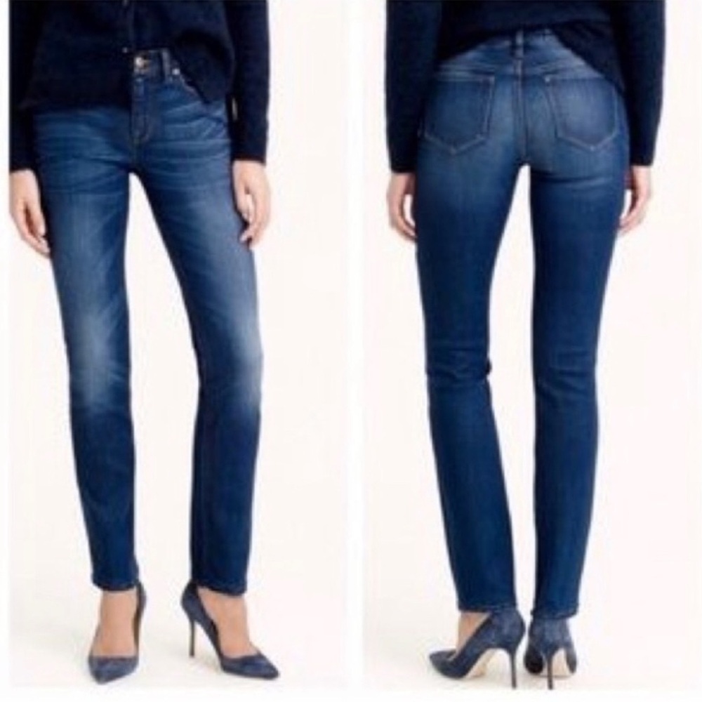 J. Crew Dark Blue Reid High Rise Skinny Stretchy Jeans 29